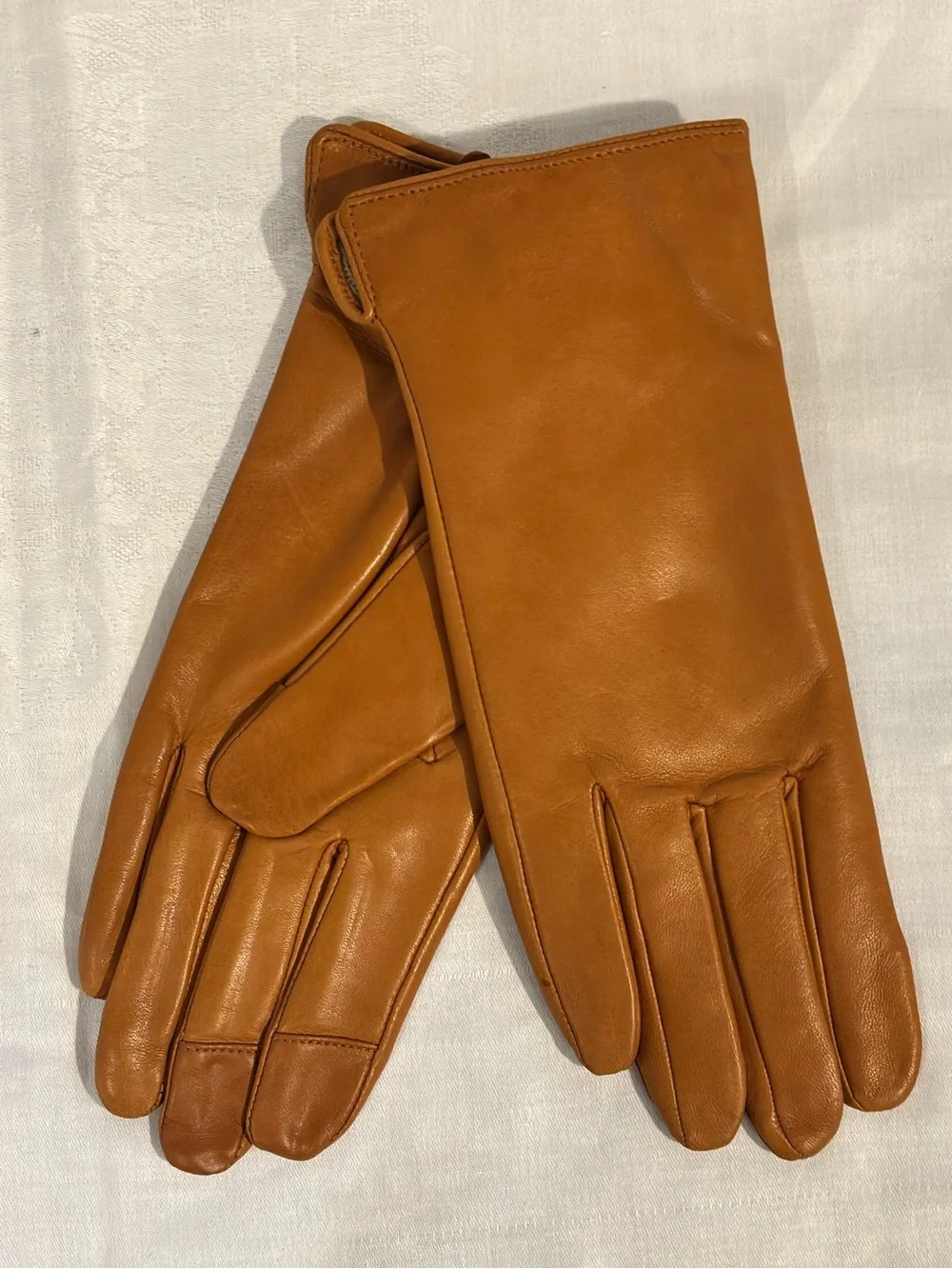 WARMEN Sheepskin Leather Touchscreen Gloves Cashmere Wool Lined 8.5 NWT